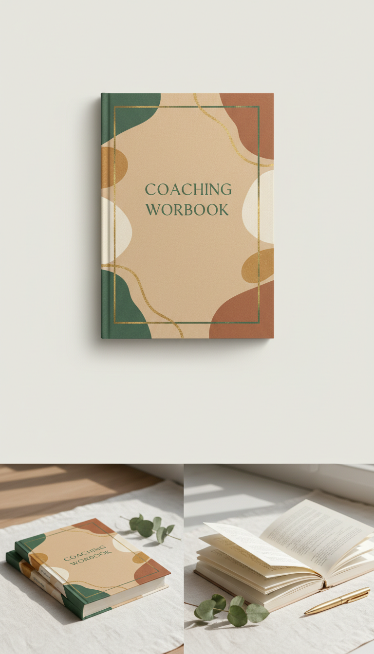 Personalized coaching workbook softcover warm sand