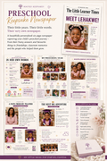 Preschool Keepsake Newspaper