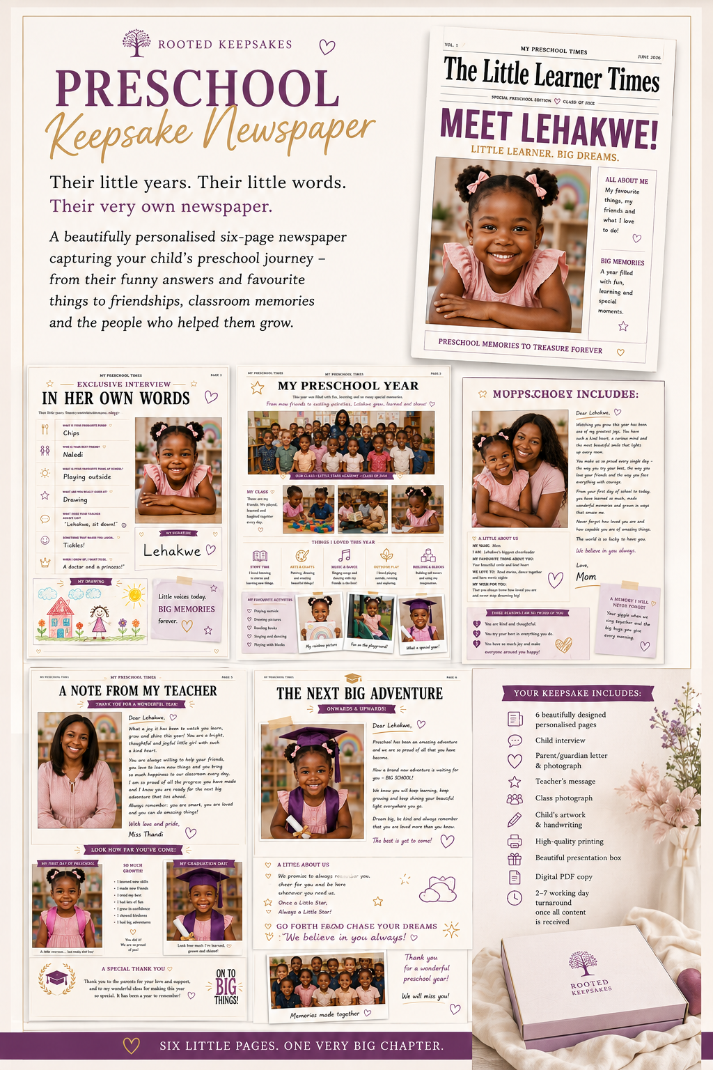 Preschool Keepsake Newspaper